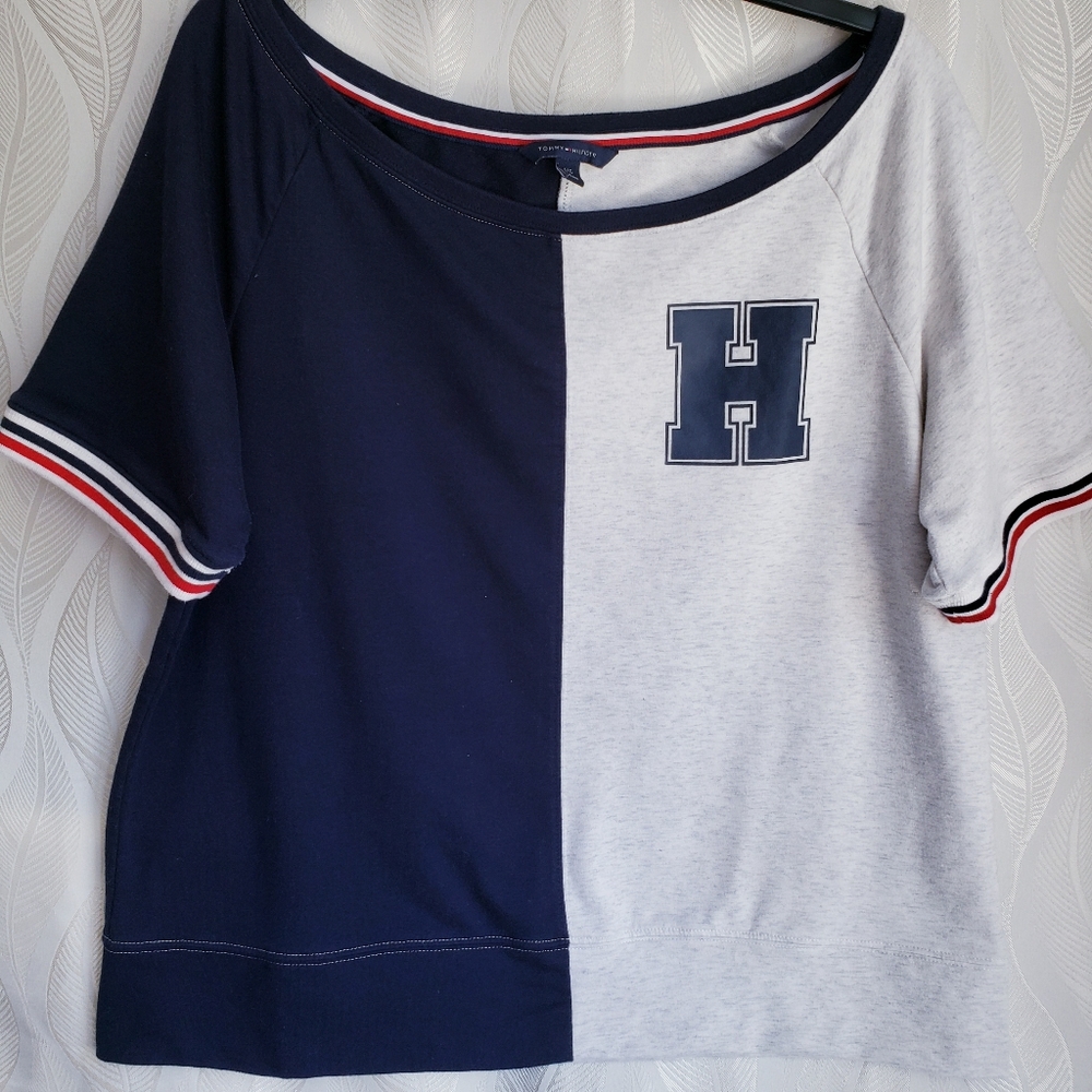 Tommy Hilfiger Colorblock Boat Neck Short Sleeve Tee